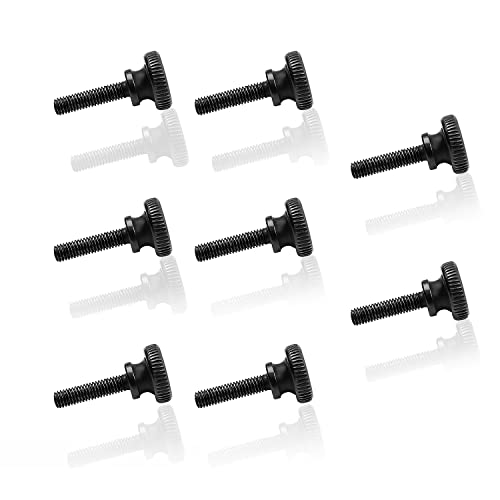 Vite A Testa Zigrinata, Kinhard 8 Pezzi M5 X 20 Mm Filettatura Maschio Viti Testa Alta, Viti Ad Acciaio Inossidabile Nero, Possono Essere Utilizzate P