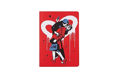 Art&Design24 Quaderno Ufficiale Tvboy, Grafica The Influencer’S Kiss, Interno Puntinato, 100 Fogli Bianchi, Carta Ecologica, Formato A5, 15X21 Cm