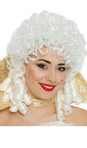 Guirca - Parrucca Di Epoca, Taglia Unica, Colore: Bianco (4181)