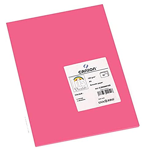 Canson Iris Vivaldi - 50 Fogli A4, 185 G/M², Colore: Fucsia