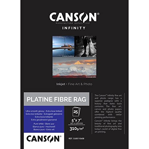 Canson Infinity Platine Fibre Rag Gr310 12,7X17,8Cm X25