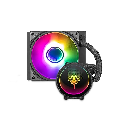 Yeyian Sistema Di Raffreddamento Liquido Aio Per Cpu Intel Amd Serie Pc Gaming Per Computer Desktop Silenzioso Pwm | 1 Ventole Argb 120 Mm | 2000 Rpm