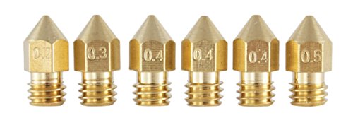 6 Pezzi Mk8 Makerbot Reprap Anet A8/A6 Flashforge Ctc Estrusore Hotend Testa Di Stampa In Ottone Per Stampanti 3D (Ugello) M6