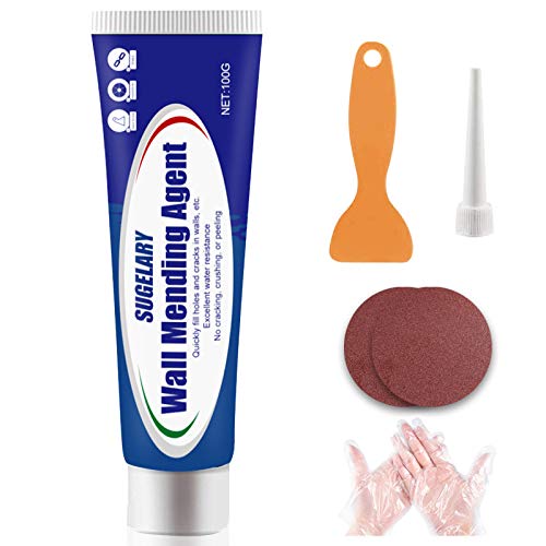 Stucco Per Muro, Kits Stucco Riempitivo Per Muro, Efficacemente Riparare Graffi Da Parete, Fori Per Unghie, Crepe, Graffiti (100G) (1Pack)