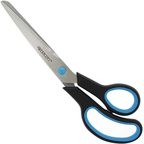 Westcott E-30293 00 Forbici Easy Grip, Impugnatura In Plastica, Piegate 24,5 Cm, Nero/Blu