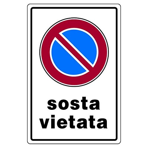 Cartelli Segnaletici In Alluminio Pubblicentro - Divieto Di Sosta - 05400030Alb0300X0200