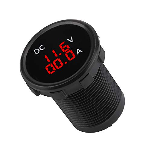 Amperometro Voltmetro Digitale, Voltmetro Digitale Da 12 A 24 V, Misuratore Di Corrente Di Tensione, Display A Led Rosso, Per Auto, Moto, Barca, Atv,