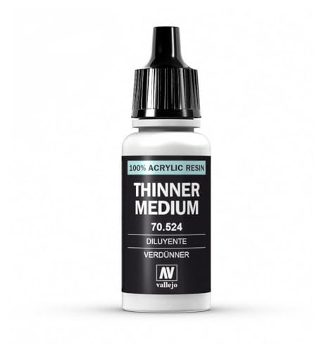 Vallejo Model Color - Soluzione Diluente Per Colori Acrilici, 17 Ml, Trasparente