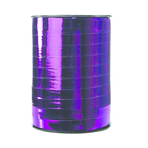 Clairefontaine 602011C - Bobina Di Nastro Metalizzato - 250Mx7Mm - Viola - Nastro Decorativo Per Regali, Fai Da Te, Carta Da Regalo
