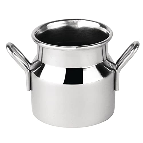 Nisbets Cl203 Mini Bidone Del Latte, In Acciaio Inox, Misura Piccola, 60 Ml, 2 Oz, 45 Mm Di Diametro, 45 H