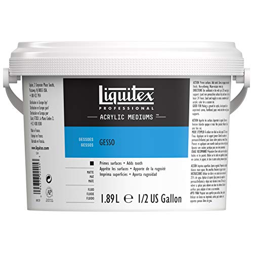 Liquitex Professional Gesso Trasparente Per Preparazione Superfici Per La Pittura Trasparente, 1.89 L Confezione Da 1