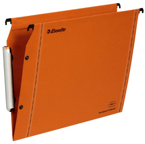 Esselte Lgm Visioplus - Cartelle Sospese A4 Laterali, Capacità 100 Fogli, Fondo A V, Interasse 330 Mm, Porta Etichette Xl Integrato, Confezione Da 10,