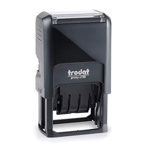 Trodat Printy 4750/L1 Timbro Datario Autoinchiostrante Testo Ricevuto, Formato Data Gg Mmm (In Lettere) Aaa, Italiano, Altezza Carattere 4 Mm, Impront