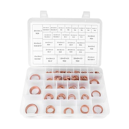 568Pcs Kit Di Rondelle Di Rame , 30 Set Di Rondelle Con Tappo A Tazza Kit Di Rondelle Ad Anello Piatto , Kit Di Set Di Rondelle Ad Anello Piatto Con S