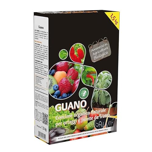 Virsus Concime Biologico Guano Granulare Per Ortaggi E Piante Da Frutto R10Sb, Confezione Da 1,5 Kg, Fertilizzante Consentito In Agricoltura Biologica