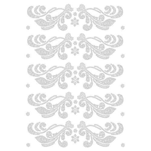 Ideen Mit Herz - Decorazione Termoadesiva Con Strass Da Applicare Con Il Ferro Da Stiro | Din A4 (Ornamenti 5)