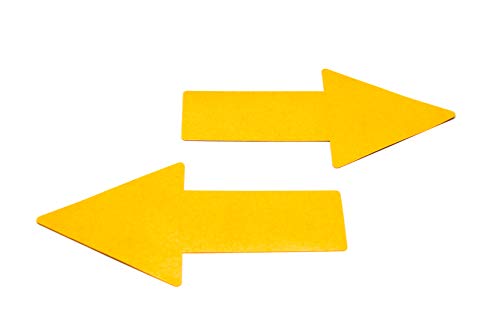 Tarifold Es 197404- Pack 10 Frecce Adesive Per Segnaletica Pavimento, 50 X 200 Mm, Alta Resistenza, Colore Giallo