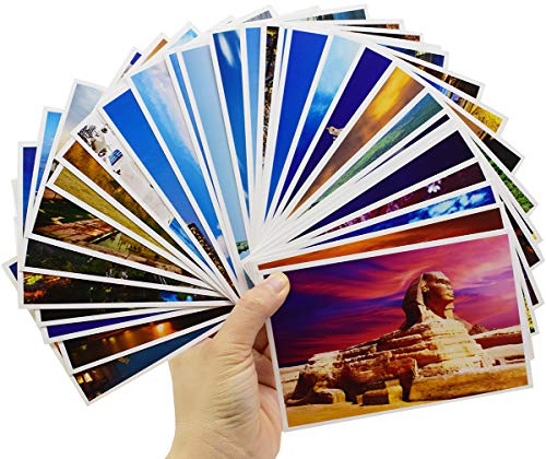 Liuer 60Pcs Cartoline Viaggio Biglietto Di Auguri Compleanno Cartoncini Augurali Inviti Compleanno Biglietti Invito Per Festa Bambini E Adulti Auguri 