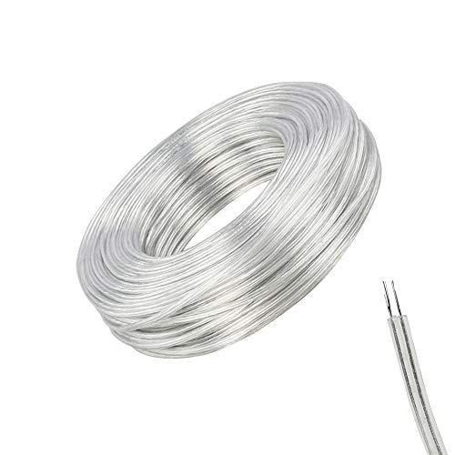 D-Orange 10M Cavo Elettrico Trasparente, A 2 Conduttori Piatto Pvc Flessibile, Diametro 3 Mm, Filo Rame Ad Alta Temperatura Resistenza Per Piccoli Ele