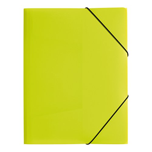 Pagna - Raccoglitore In Polipropilene, Formato A3, Chiusura Elastica, Colore: Verde Lime Traslucido
