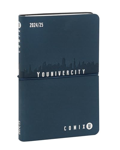 Comix U Younivercity - Agenda Settimanale 13 Mesi Medium, Agenda 2024-2025 Con Copertina Rigida, Chiusura Con Elastico E 224 Pagine, Ideale Per L'Univ