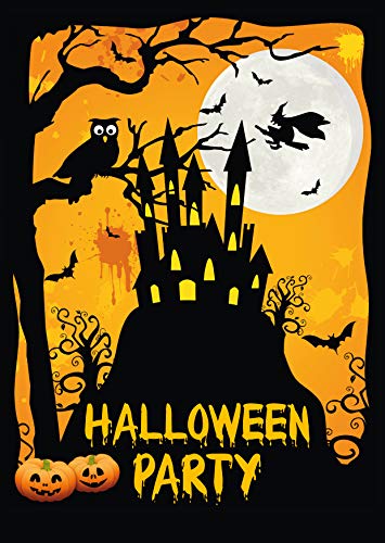 Edition Colibri 12 Biglietti D'Invito Di Halloween/12 Spaventosi Inviti Per Feste Di Halloween Con Lucchetto E Strega