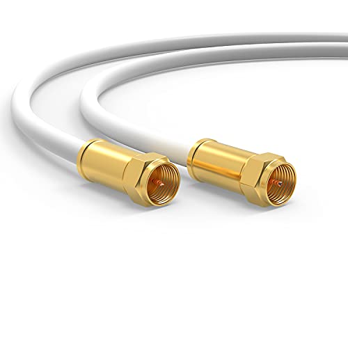 Cavo Sat 0,5M Cavo Satellitare Tv - Cavo Antenna Digitale Coassiale Per Internet - F-Stecker Per Router, Modem - Cavo Di Collegamento Hd, 4K Uhd,8K, D