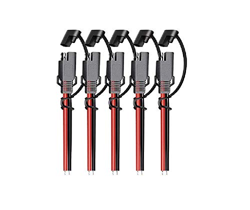 Imesotu Cavo Di Prolunga Da 16 Awg Sae Power Automotive A 2 Pin, Connettore A Scollegamento Rapido 12 V 30 Cm Con Tappo Impermeabile Per Moto, Auto, A