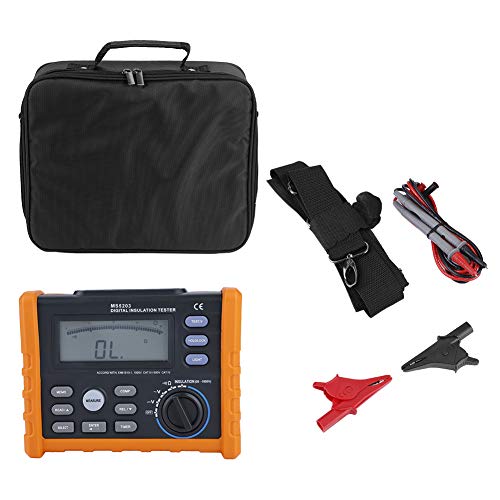 Misuratore Resistenza Di Isolamento, Akozon Ms5203 Tester Isolamento 50-1000V Megaohmmetro Digitale Professionale Prova Di Continuità Con Display Lcd