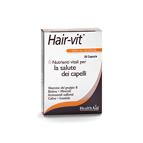 Hair-Vit Integratore Capelli Uomo E Donna - Formula Potenziata Con Collagene Marino E Gelatina Idrolizzata, Hairvit 30 Capsule Softgel