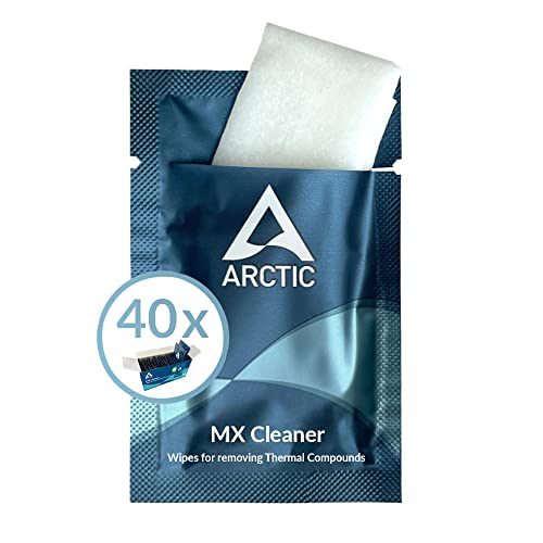 Arctic Mx Cleaner (40 Pezzi) Salviette Detergenti Per Rimuovere Pasta Termica Cpu Cpucpu, 11,5 X 11,5 Cm, Biodegradabile