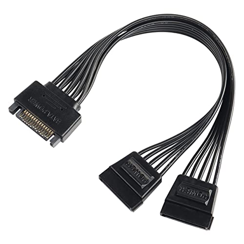 Sata Power Y Splitter Cavo Adattatore Connettore 15 Pin Sata Maschio A Doppio Disco Rigido Hdd Ssd Cavo Di Alimentazione 22 Cm