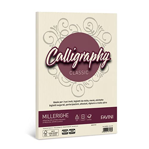 Favini A69Q324 Calligraphy Millerighe Non- Rigato