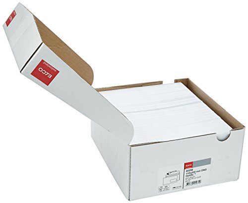 Elco 60296 Confezione Da 500 Buste Con Finestra, Formato Dl, Colore: Bianco