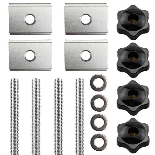 16Pcs T-Track Dado Scorrevole M8 T-Slot Bulloni Slot Fastener Set,T-Track Accessori,Per Lavorazione Del Legno Strumento Slot Fastener