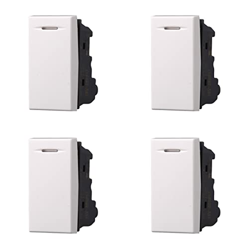 4 Pezzi Interruttore Compatibile Con Bticino Axolute (Bianco)