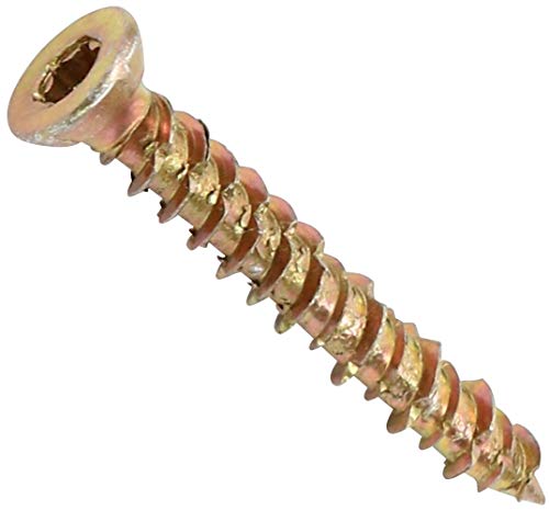 Aerzetix - C44661 - Set Di 20 Viti Per Calcestruzzo Ø7.5X52Mm Con Impronta Stella T30 - Montaggio Diretto Senza Tassello - Con Testa Fresata - In Acci
