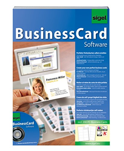 Sigel Sw670 Businesscard Software, Per La Personalizzazione Biglietti Da Visita, Incl. 200 Biglietti