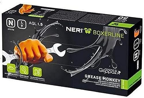 Mvtek Unisex-Adulto, 309101335 Handschuhe Off.Nitr Grease Monkey, Taglia Unica, Nero, L
