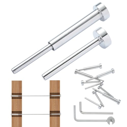 Vevor Kit Di Ringhiere Per Cavi Invisibili Da 20 Pezzi, Ricevitore Invisibile Da 1/8" In Acciaio Inossidabile T316, Tenditore A Pressare Da 1/8" Per M