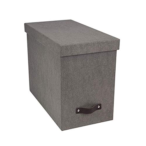 Bigso Box Of Sweden Contenitore Per Documenti Con Coperchio - Raccoglitori Da Scrivania Con 8 Cartelle Sospese - Raccoglitori Documenti In Fibra Di Le