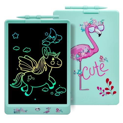 Dynasonic (Dyna-Pm Flamingo) Tavoletta Di Scrittura Bambini 10 Pollici, Lcd Tavoletta Di Disegno Bambini Lavagna Magnetica Dinosauro Giocattolo Regalo