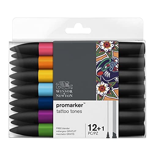 Winsor & Newton Promarker Tattoo - Set Di 12 Pennarelli Assortiti