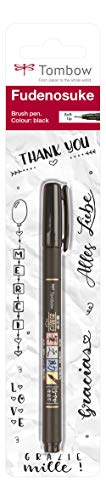 Tombow Ws-Bs-1P Fudenosuke - Penna Con Punta Morbida, Colore: Nero