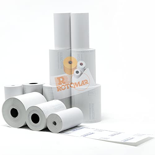Rotomar 95330 Blister 12 Rotoli Carta Termica, 48Gr, Bpa Free, 57Mm X 8,5Mt, Senza Anima X Pos