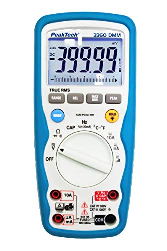 Peaktech P 3360 – Multimetro Digitale True Rms, Impermeabile, 40000 Conteggi, Tascabile Professionale, Tüv/Gs, Autorange, Misurazione Della Corrente,