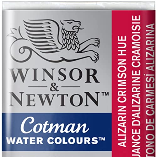 Winsor & Newton 301696 Cotman Colori Acquerello, Viridian, Bianco (Alizarinkarmesin), 1.9X1.6X1.1 Cm