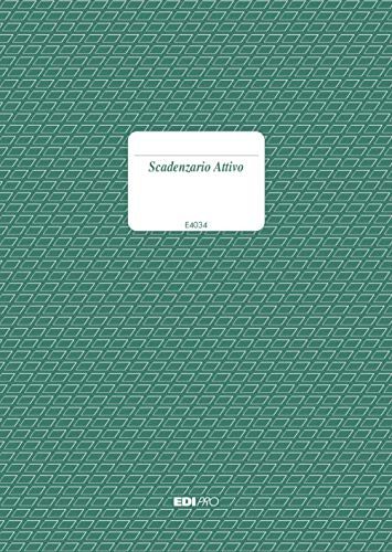 Edipro - E4034 - Scadenzario Effetti Attivi Con Spirale E Indici Plastificati 36 Fogli F.To 24X17