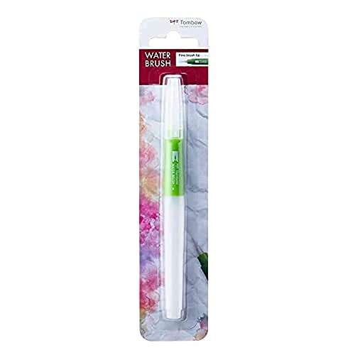 Tombow Wb-Fl-1P - Pennello Con Serbatoio D'Acqua (Vuoto), Punta A Pennello Sottile