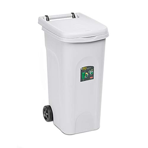 Bidone Eco System 80 Lt S/Pedale Bianco